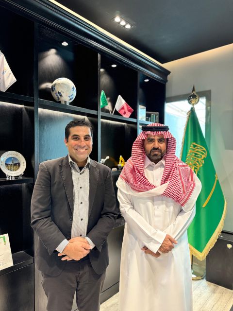 Robbie Abed at a Saudi leadership office