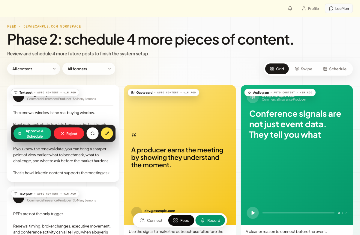 Enterprise thought-leadership content feed